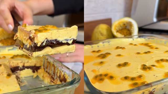 Misturei mousse de maracujá de corte com ganache e o resultado ficou simplesmente irresistível!
