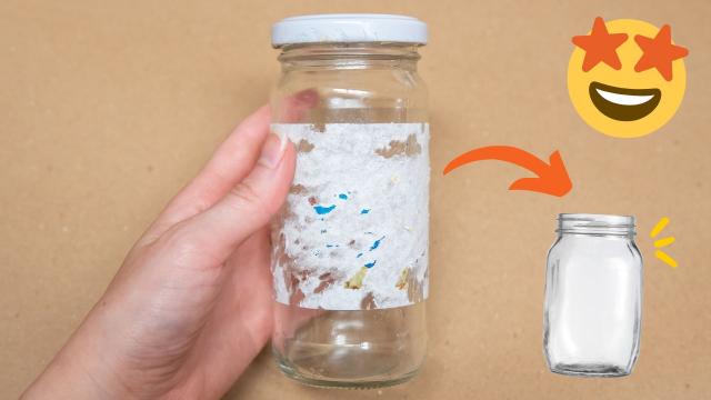 Como remover rótulos e cola de potes de vidro facilmente (e não é raspando ou usando ou sabão)