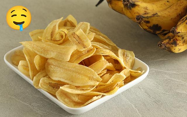 Chips de banana é o snack saudável mais fácil do mundo e você pode fazer na airfryer ou no forno