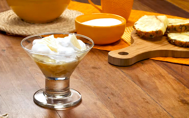 Pare de amargar o abacaxi: o segredo para a Delícia de Abacaxi ficar doce e cremosa como sobremesa de mãe