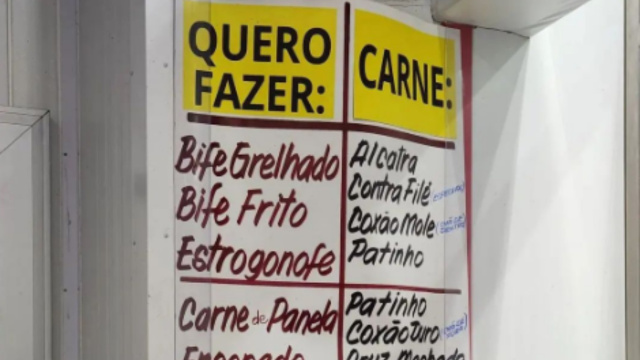 “Supermercado dando ajuda para um pobre sem conhecimento de carnes”: placa ajuda quem não é rico a  comprar o alimento certo
