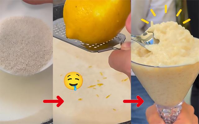 Creme de tapioca com limão siciliano fácil: receita com leite condensado fica cremosa e gostosa quente ou fria