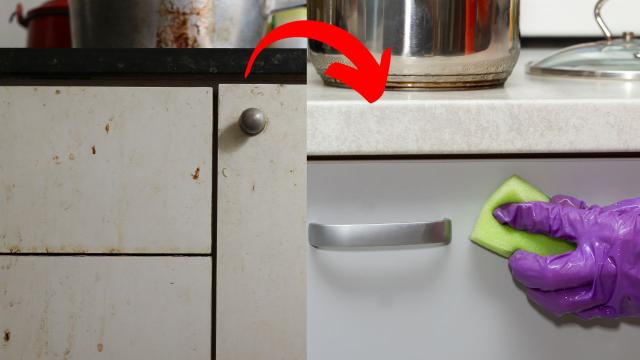 Gordura nos armários de cozinha: eis a forma mais eficaz de removê-la