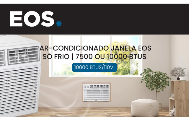 O Ar-Condicionado Janela 10000 BTUs EOS Só Frio pode ser seu melhor amigo nesse verão que vem aí (Imagem: EOS)