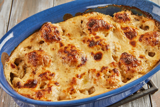 Depois que fiz essa couve-flor gratinada na airfryer a família pede toda semana