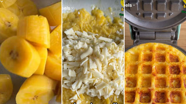 Waffle de banana-da-terra é o meu novo vício no café da manhã: receita fácil só com 3 ingredientes