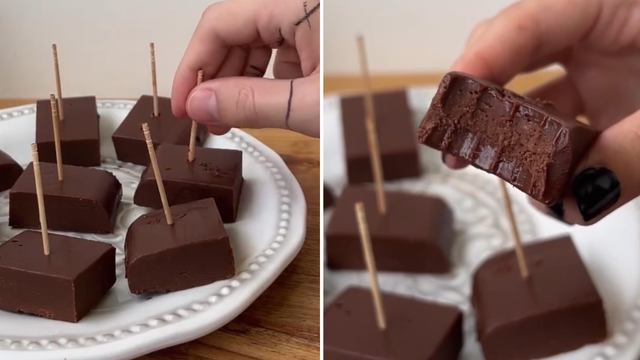 Fudge de chocolate da série Wandinha com apenas 2 ingredientes e pronto rapidinho