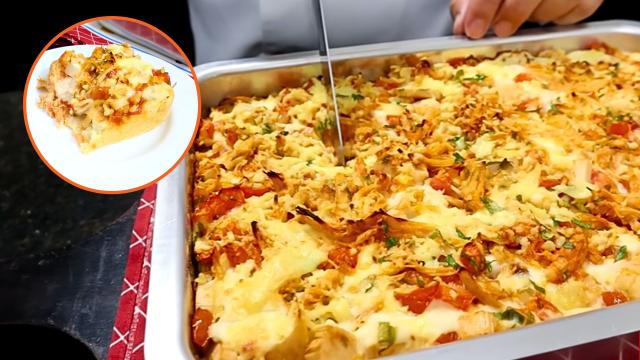 Lanche fácil de frango no tabuleiro: fica pronto em 20 minutos e é MUITO cremoso
