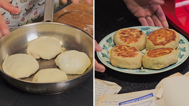 Esse pão recheado de frigideira leva só iogurte natural e farinha e fica pronto rapidinho