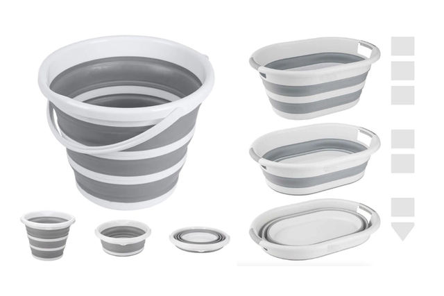 Kit retrátil em silicone que economiza espaço no armário (Divulgação: Shopee).