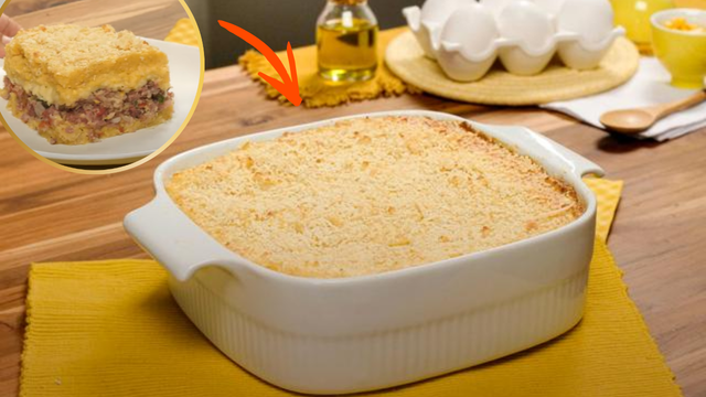 Torta de flocão de milho com recheio de carne moída: receita prática e saborosa que vai salvar seu almoço ou jantar