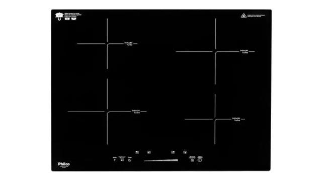 O Philco PCT40P é um cooktop 4 bocas de indução com nove níveis de potência (Créditos: Philco/Mercado Livre)