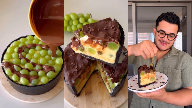 Torta bombom de uva com brigadeiro branco e biscoito Oreo... Precisa falar mais alguma coisa?