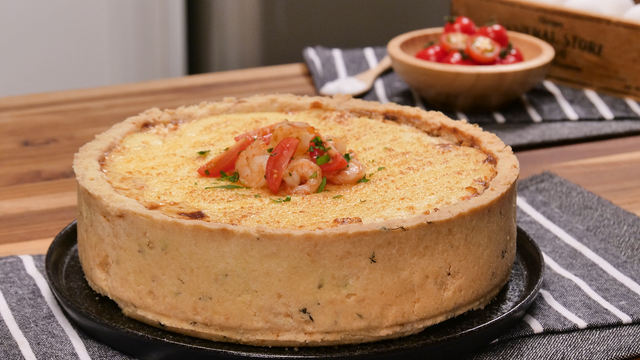 Torta de camarão cremosa com massa podre (Créditos: TudoGostoso)