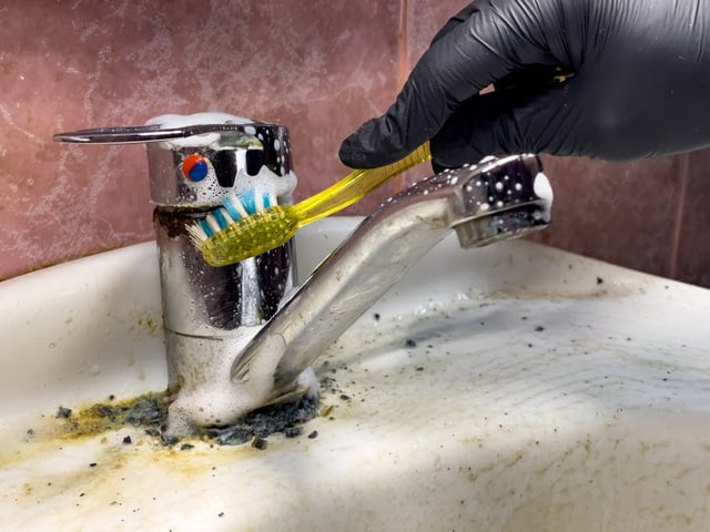 Nem vinagre nem bicarbonato de sódio: a maneira ideal de remover o calcário de torneiras e vasos sanitários