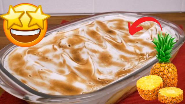 Sobremesa rápida e fácil de abacaxi: truque no modo de preparo deixa o doce cremoso na medida certa