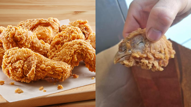 Uma surpresa nada agradável: cliente pede frango frito em fast food e recebe cabeça de galinha pelo delivery