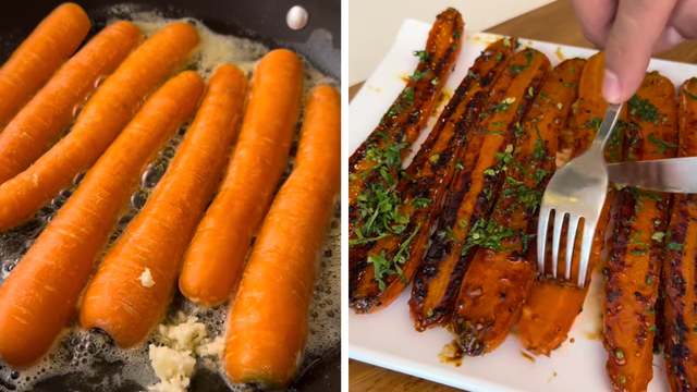 Nem mole, nem dura: cenoura caramelizada com laranja fica com a textura perfeita e é aquele acompanhamento diferente e fácil de fazer que surpreende