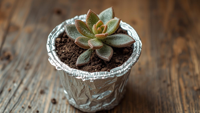 Para que serve colocar papel-alumínio no vaso da suculenta e quando vale a pena usar