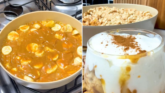 Banoffee na frigideira é a sobremesa prática para você fazer neste domingo e a família toda devorar!