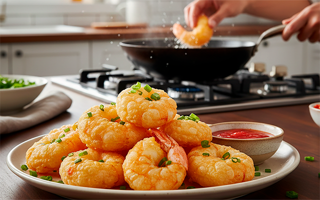 Camarão bolha é a versão mais crocante que você já viu desse fruto do mar e é mais fácil de fazer do que você imagina