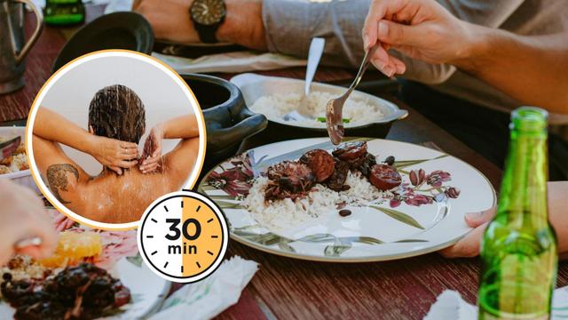 Sou médica e garanto: "Depois de um bom almoço ou jantar, é preciso esperar pelo menos meia hora para tomar banho, a fim de evitar digestão lenta, azia e tontura"