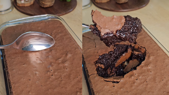 A internet está obcecada por esse brownie pudding: o TudoGostoso fez a receita viral para ver se ela vale a pena