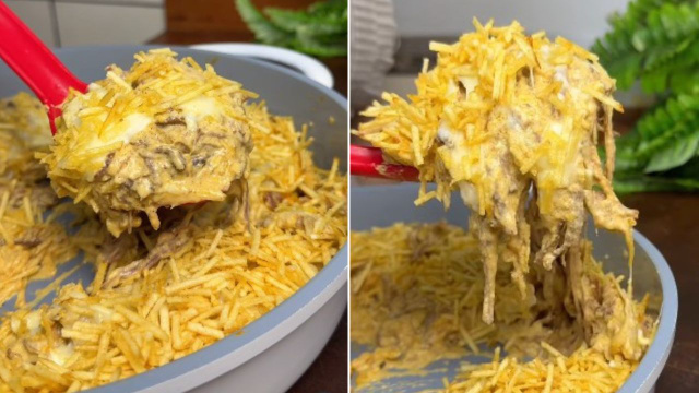 Desculpa franguinho, mas esse fricassê de fraldinha virou o meu favorito da vida!