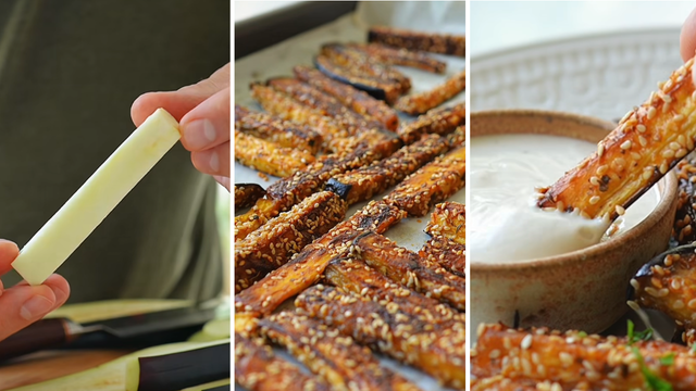 No forno ou na airfryer: essa receita de palitos crocantes de berinjela é a nova batata frita da minha casa
