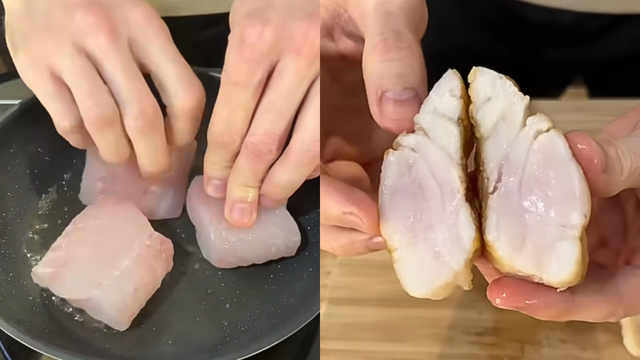 O tempo de cozimento do peixe faz toda a diferença para a textura e sabor da proteína (Créditos: Reprodução / YouTube @avozmechef)