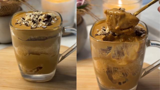 Fiz esse bolinho de doce de leite proteico em 2 minutos no micro-ondas: receita de caneca fácil