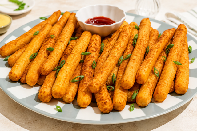 Descobri o segredo para fazer a clássica batata frita japonesa longa: crocante por fora e macia por dentro