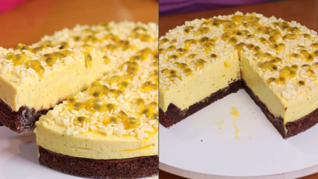 Torta brownie com mousse de maracujá: a combinação perfeita em uma sobremesa fácil e irresistível