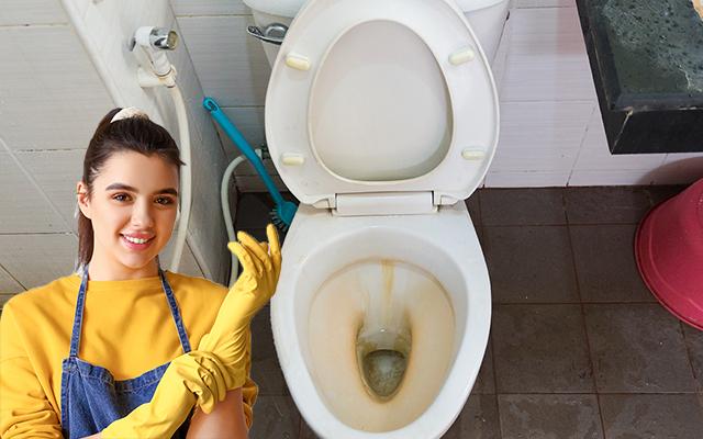 Aqui está o truque que os agentes imobiliários usam para remover manchas marrons do vaso sanitário