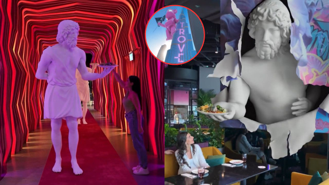 É real? Restaurante substitui garçom por estátua gigante em inesperado show gastronômico