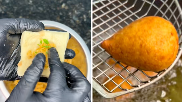 Coxinha de pão de forma: minha família ama esse lanche rápido fica pronto em 5 minutos!