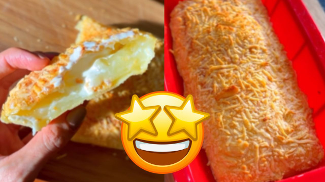 Acabei de tirar do forno e ficou maravilhoso: pão de batata SEM FARINHA, OVO ou LEITE na massa; fiz com recheio cremoso de queijo