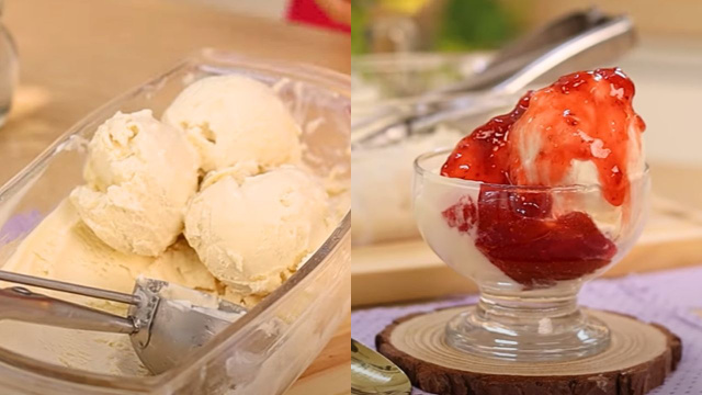 Sorvete caseiro de baunilha supercremoso com apenas 3 ingredientes: receita simples não leva creme de leite e fica uma delícia