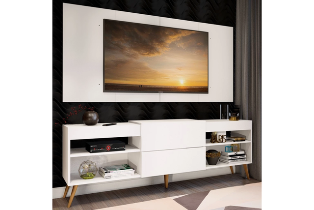 Rack com painel moderno e funcional para sua sala (Divulgação: Shopee).