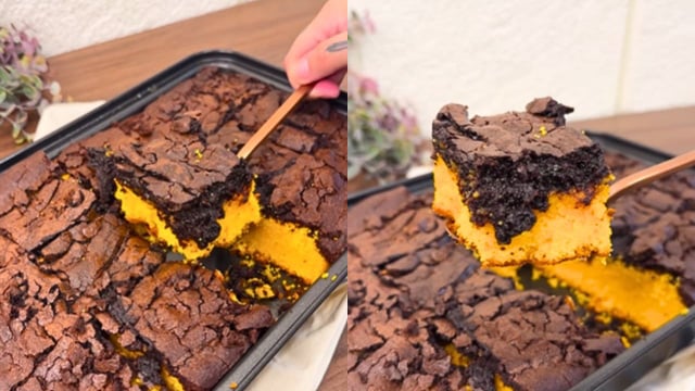Bolo de cenoura com cobertura de brownie parece sonho, mas é realidade e eu vou te ensinar a receita completa!