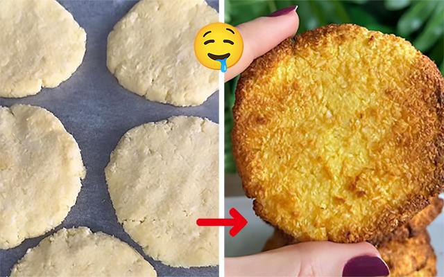Cookie de coco crocante (macio por dentro!) com apenas 3 ingredientes: receita fácil na airfryer é um lanche irresistível