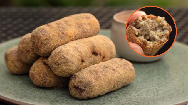 Croquete de carne moída feito como um profissional: atenção ao modo de preparo para ele ficar sequinho por fora e cremoso por dentro