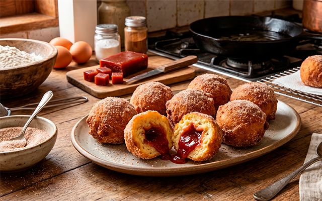 Bolinho de chuva com goiabada: receita de infância que ganhou um recheio ainda mais gostoso