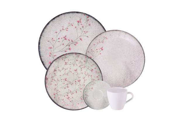 Louças delicadas dão o charme sofisticado para a mesa a dois (Divulgação: Shopee).