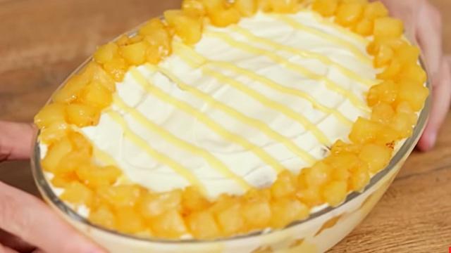 Essa é a MELHOR sobremesa de abacaxi gelada para o Ano-Novo: faço sem gelatina e o creme tem um toque especial