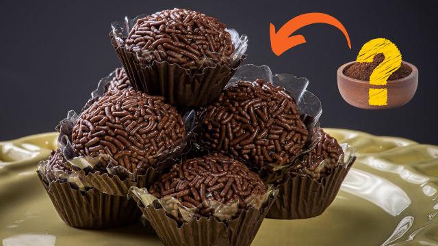 Brigadeiro dark com ingrediente secreto que intensifica ainda mais o sabor do chocolate