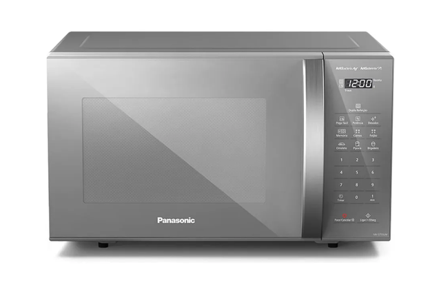 O micro-ondas Panasonic 27L do Mercado Livre combina eficiência e design moderno (Reprodução: Mercado Livre).