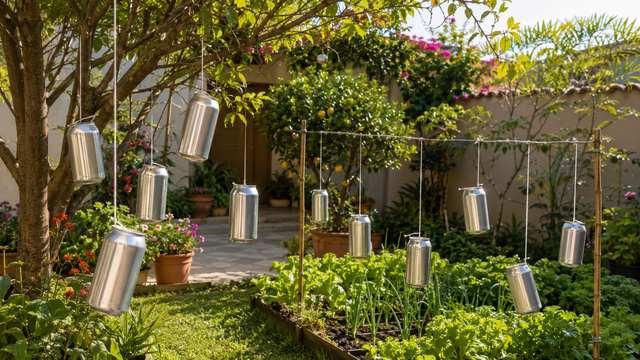 Para que serve pendurar latas de refrigerante no jardim? Essa técnica está se tornando popular e a explicação é simples