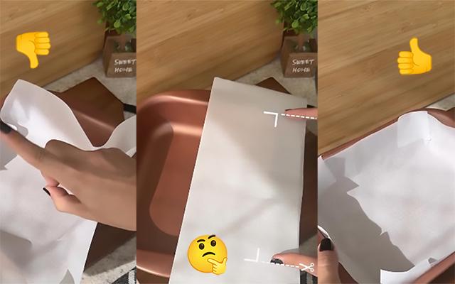 Esse é o jeito certo de colocar o papel-manteiga nas formas redondas, quadradas e retangulares
