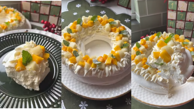 Pavlova de frutas tropicais é a sobremesa perfeita para o almoço de Ano-Novo em família; receita refrescante é superfácil de fazer